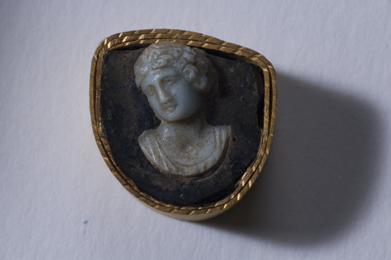 Romersk cameo af kvindebuste (glas) af Roman Imperial Period