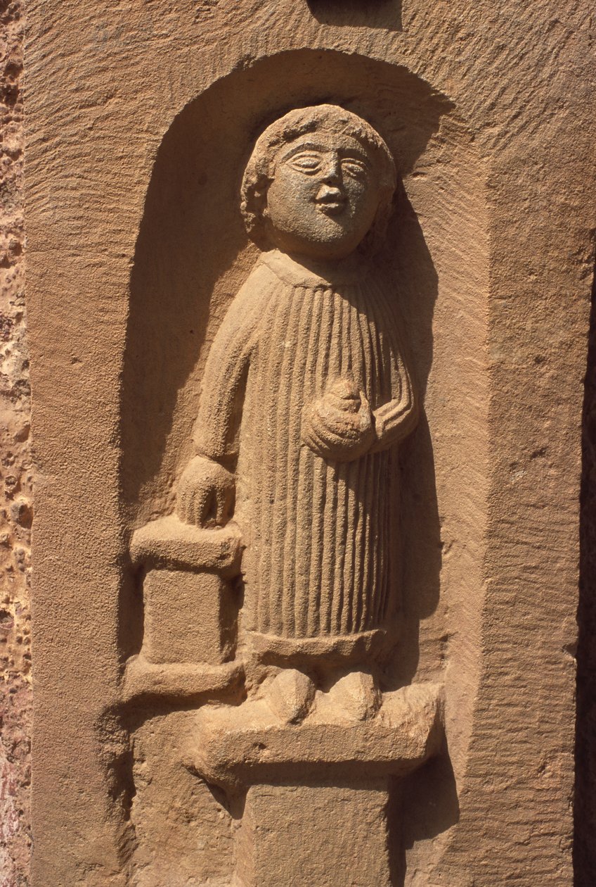 Stela med en menneskelig figur af Roman Imperial Period