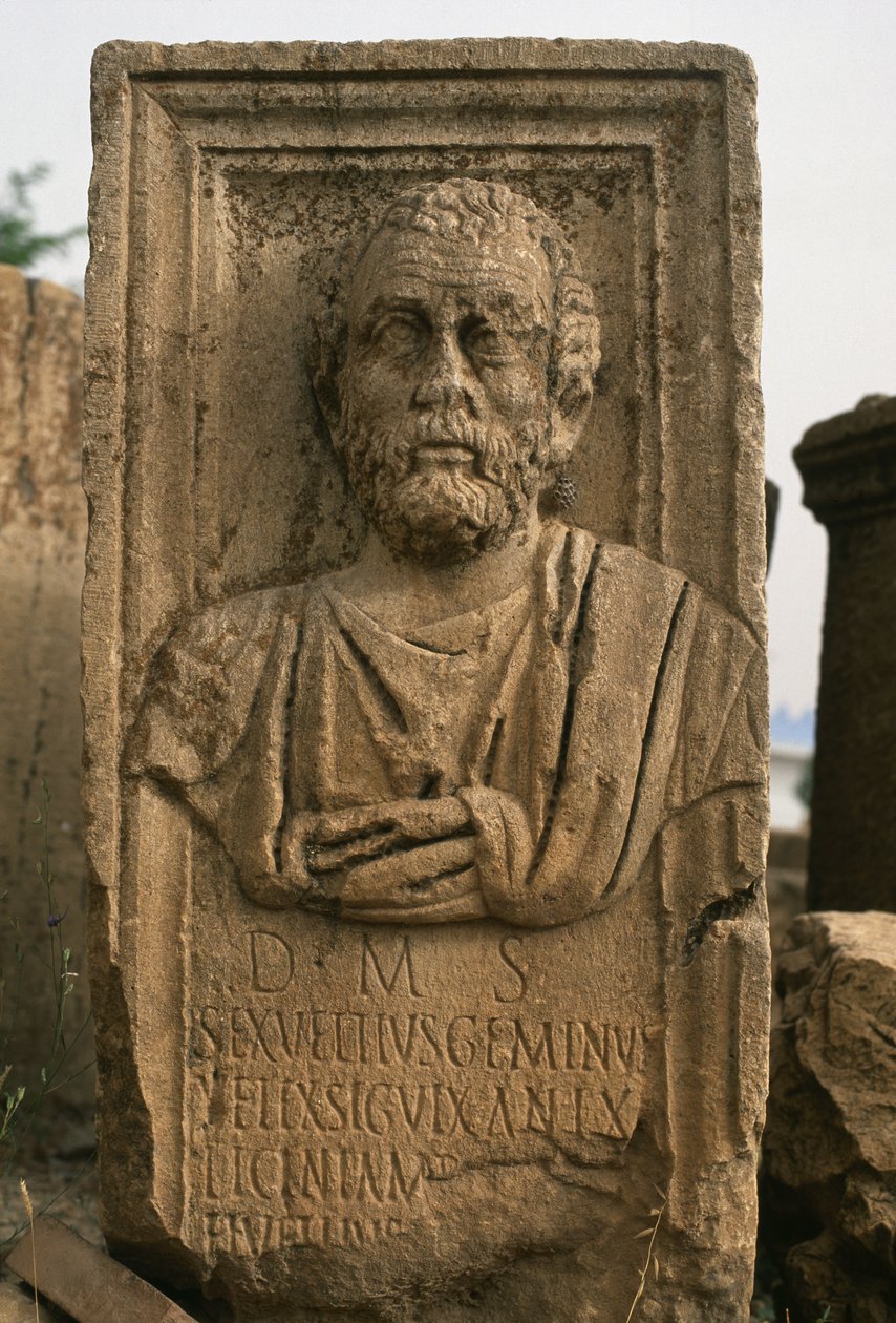 Steler med et hoved af Roman Imperial Period