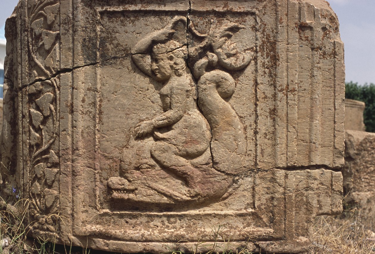 Vandnymfe, der rider på en delfin af Roman Imperial Period