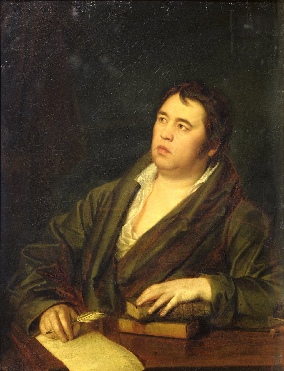 Portræt af digteren Ivan A. Krylov, 1812 af Roman Maximovich Volkov