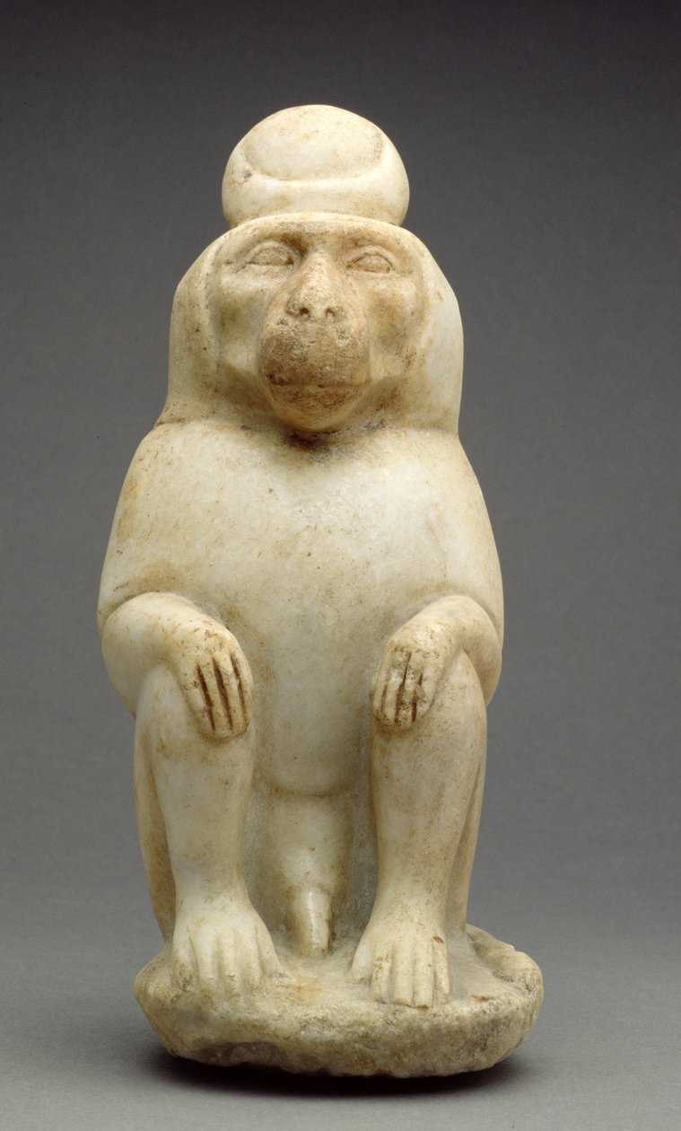 Guden Thoths bavian (marmor) af Roman Period Egyptian