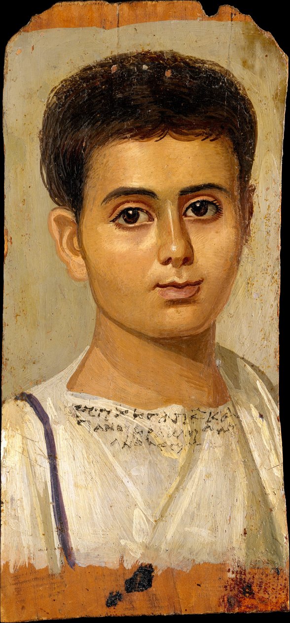 Portræt af drengegodset, 100-150 e.Kr af Roman Period Egyptian