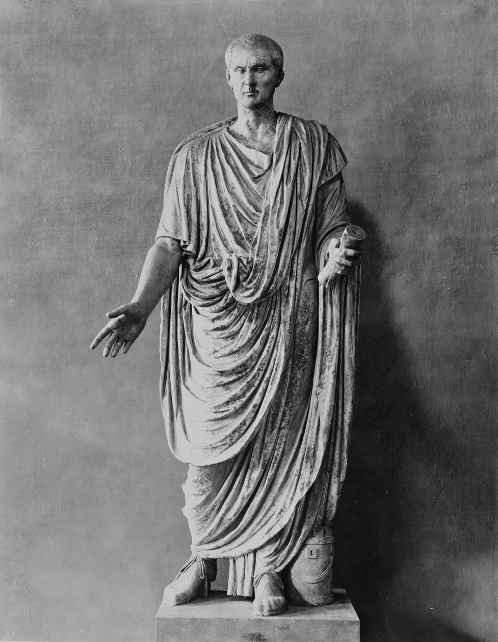 Cato den ældre (234-149 f.Kr.) i en toga af Roman Roman