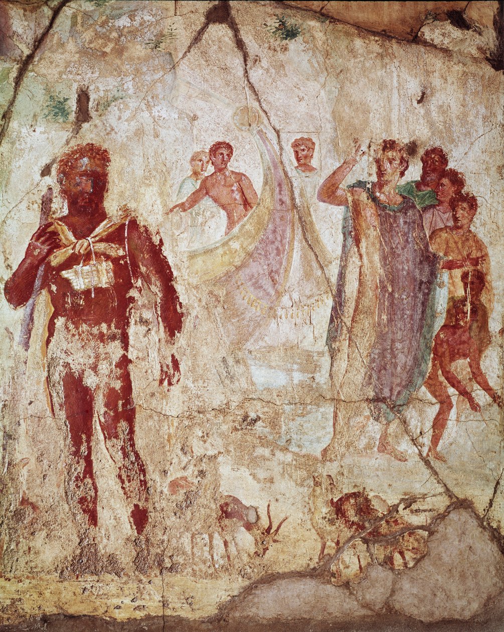 Polyphemus og Aeneas, Pompeji, 1. århundrede f.Kr. - 1. århundrede e.Kr af Roman Roman