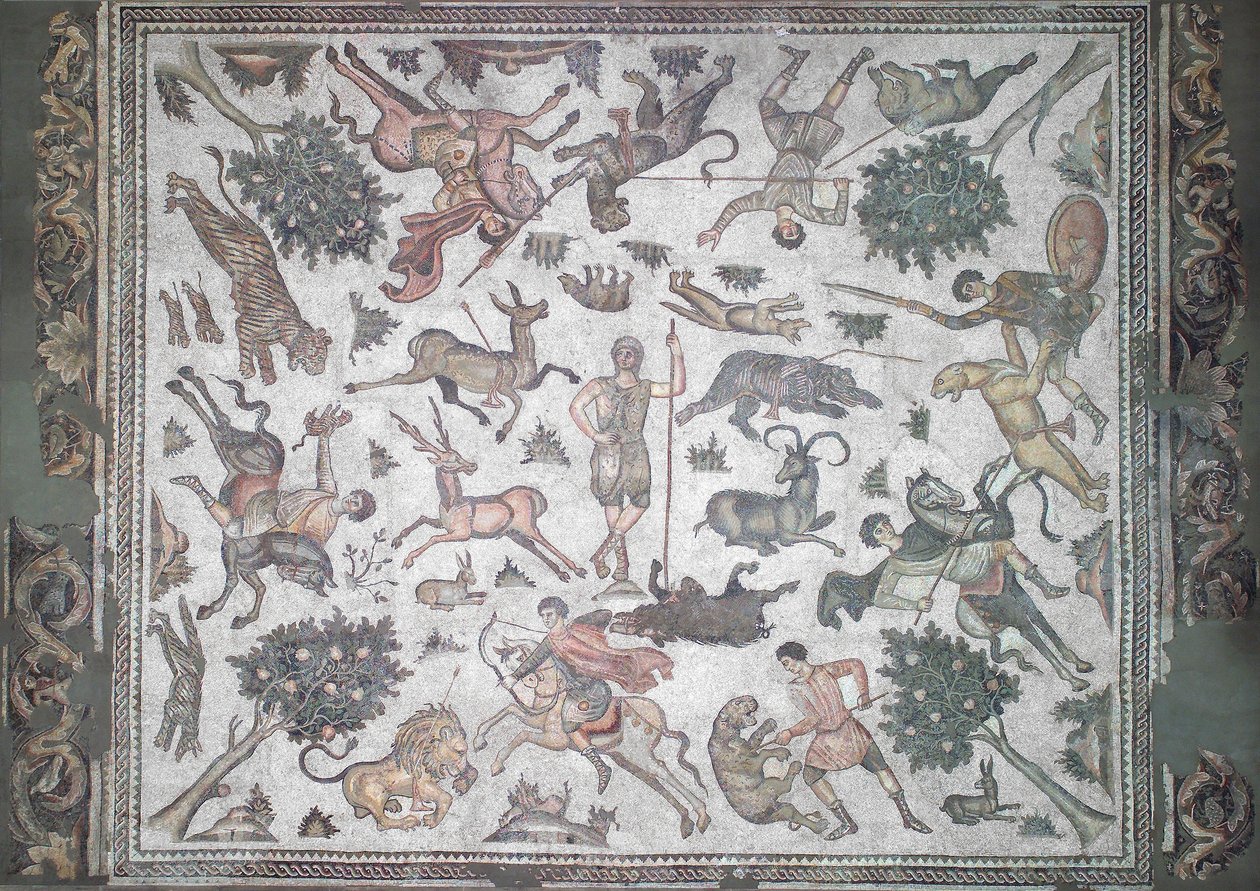 Worcester Hunt Scene (mosaik) af Roman Roman