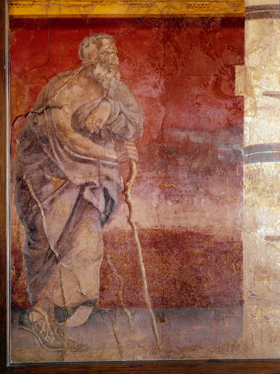 En filosof, detalje (fresco af Roman