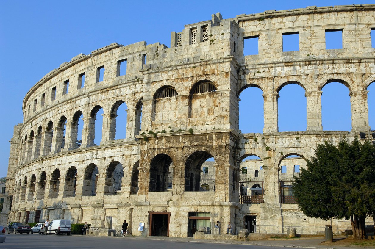 Amfiteater i Pula, Kroatien af Roman