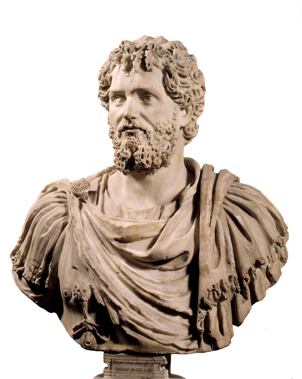 Art Rome: Buste af den romerske kejser Septime Severe (kejser 193 - 211 e.Kr.). Paris, Musée du Louvre af Roman