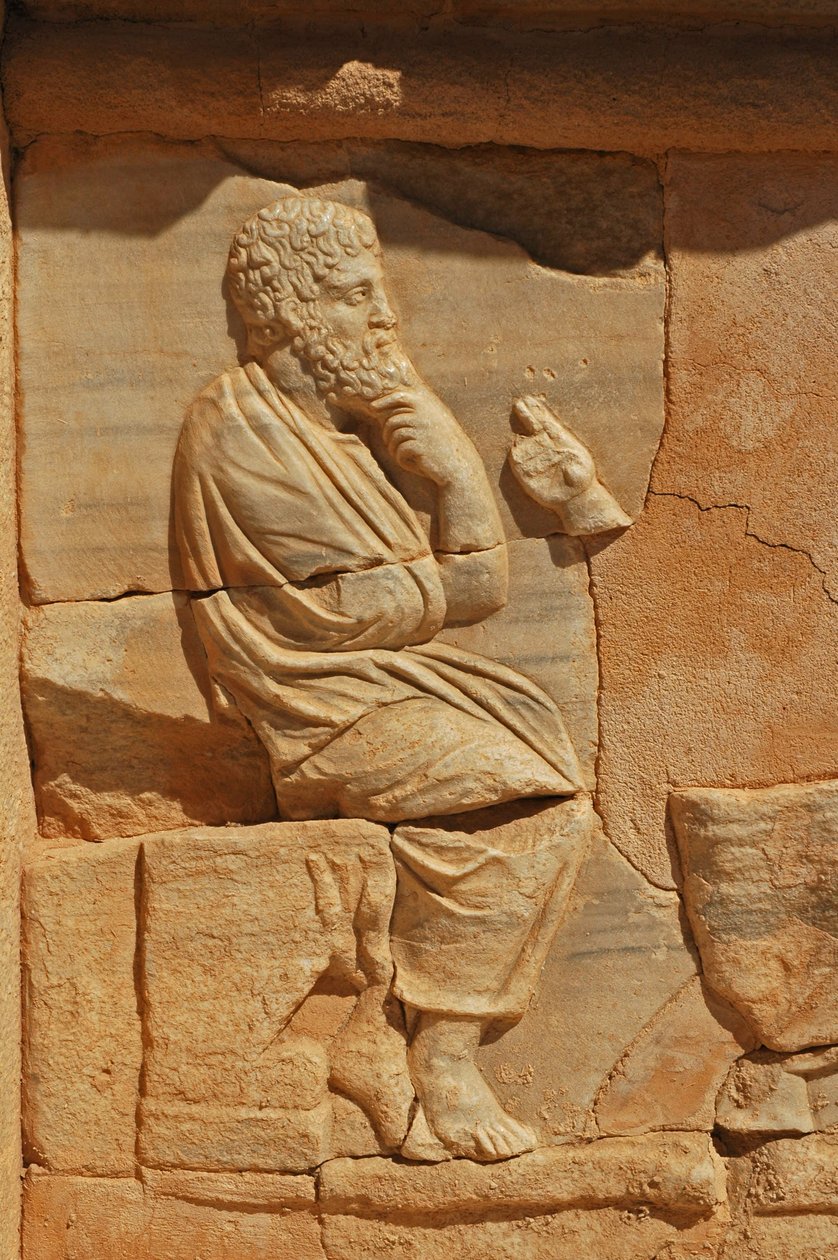 Bas-relieffer på det romerske teaters proscenium, Sabratha, Libyen, 2. århundrede e.Kr. af Roman