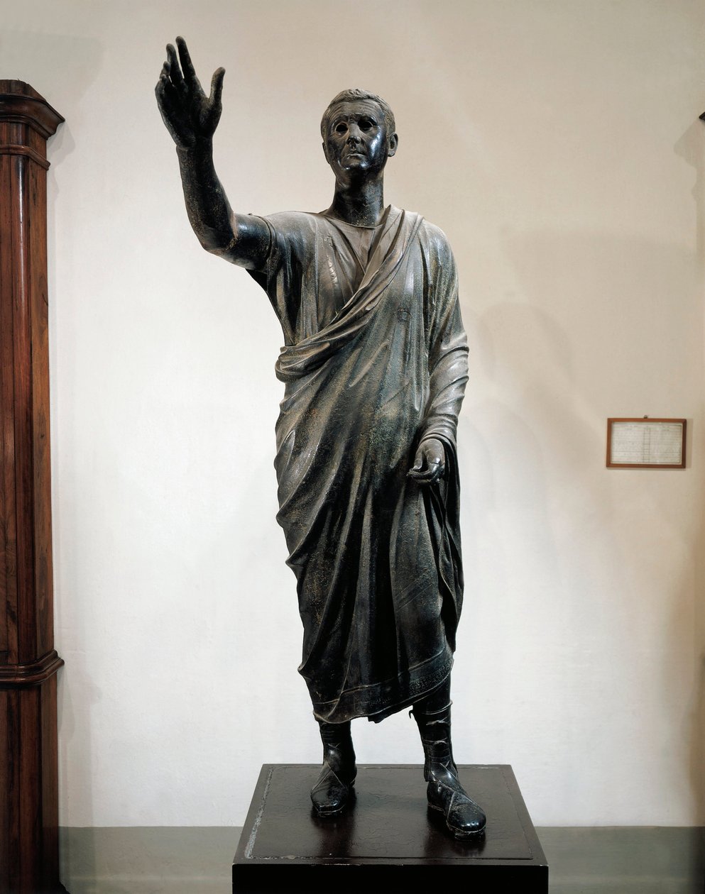 Bronzestatue af Aule Metele, taleren (Arringatore), fra Pila, Perugia, Italien, ca. 80 f.Kr. af Roman