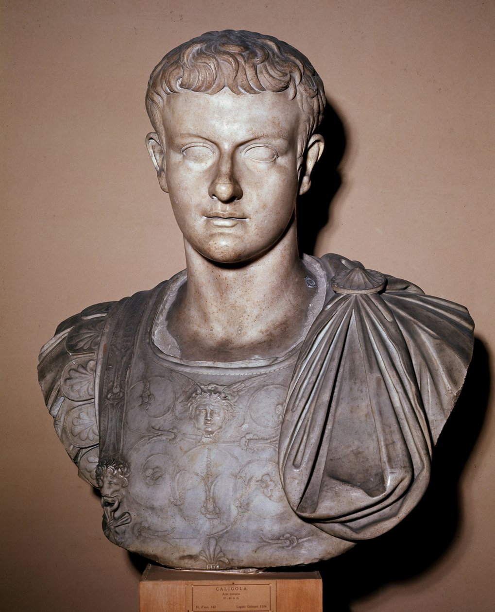 Buste af Caligula (marmorskulptur af Roman