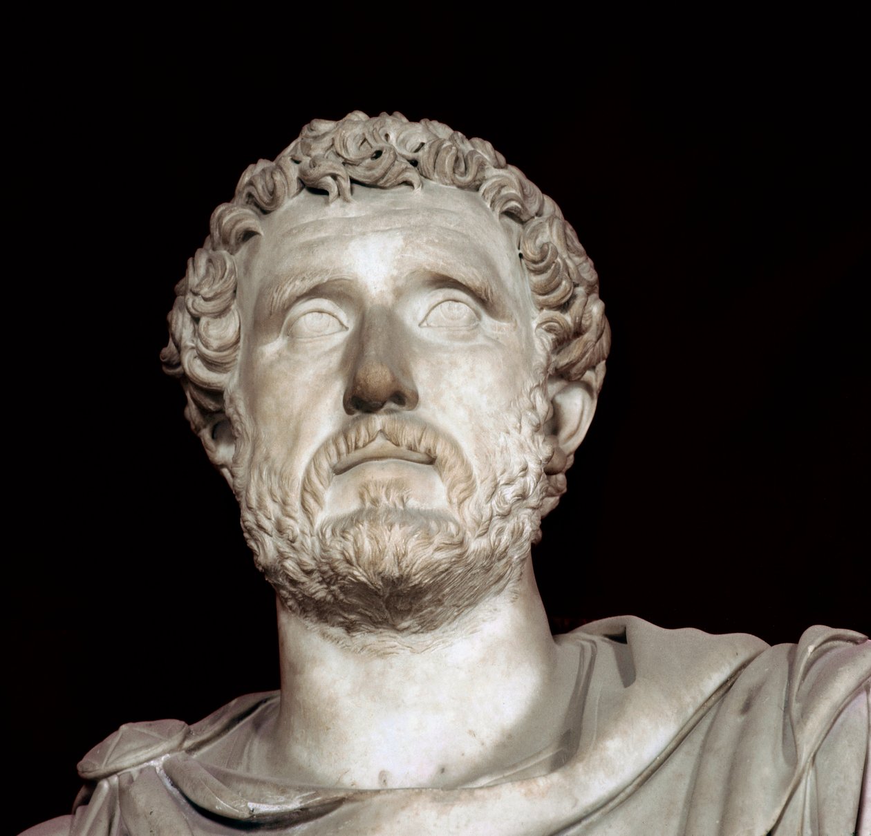 Buste af kejser Antoninus Pius (86-181). Fra disse landsbyer i Lanuvius. Rom, Capitoline museer af Roman