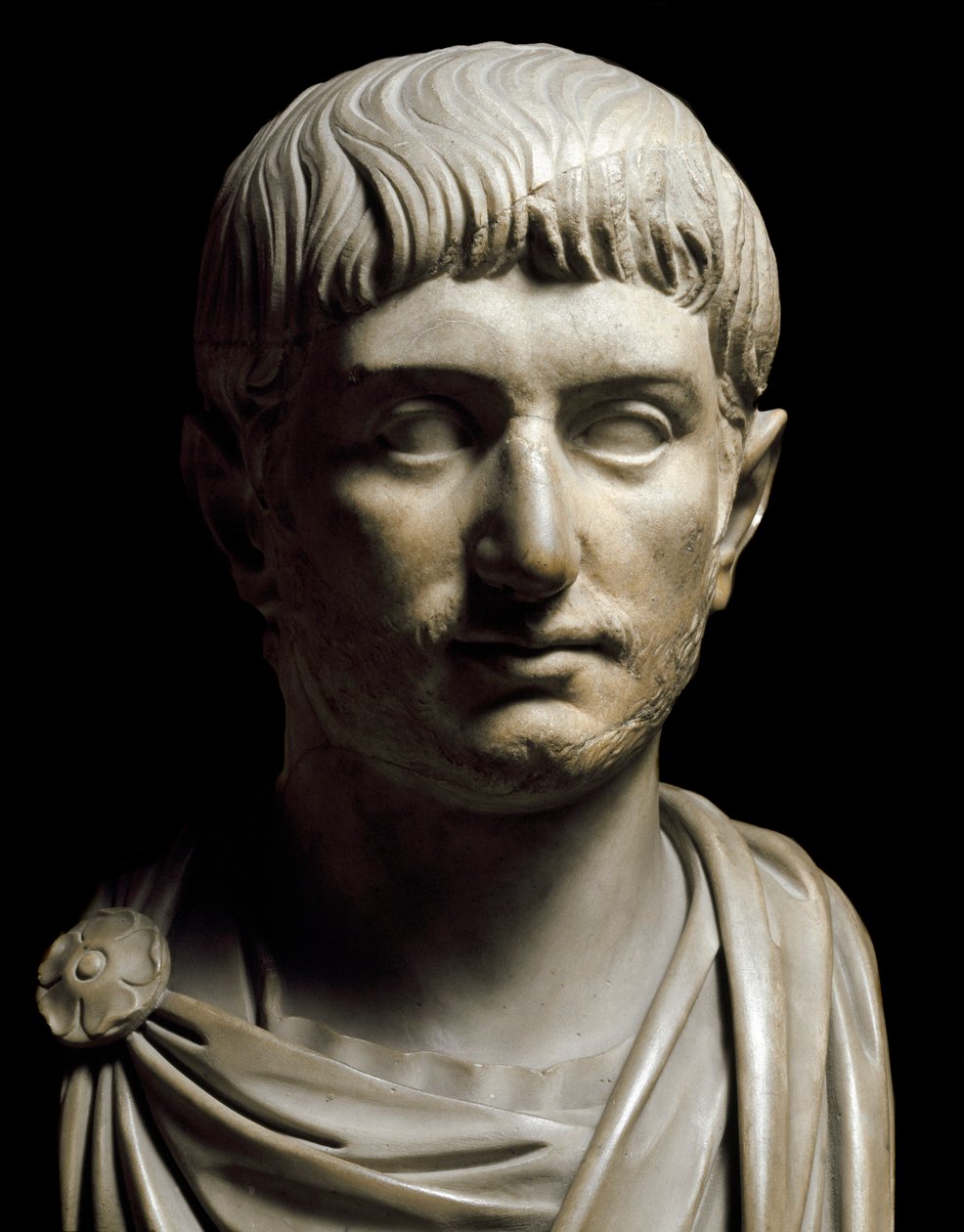 Buste af kejser Gallienus, 3. århundrede (marmorskulptur) af Roman