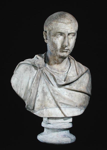 Buste af kejser Gallineus (ca. 213-268) (marmor) af Roman