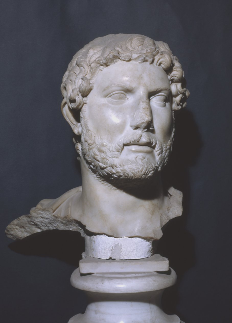 Buste af kejser Hadrian (marmor) af Roman