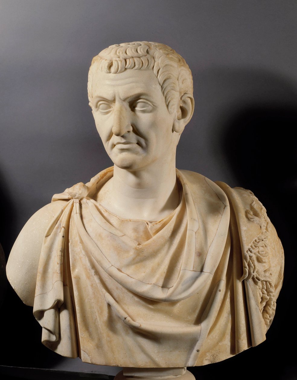 Buste af kejser Nerva (Marcus Cocceius Nerva) (26-98 e.Kr.), Paris, Louvre-museet af Roman