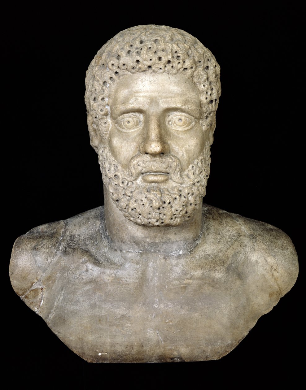 Buste af Hercules (marmor) af Roman