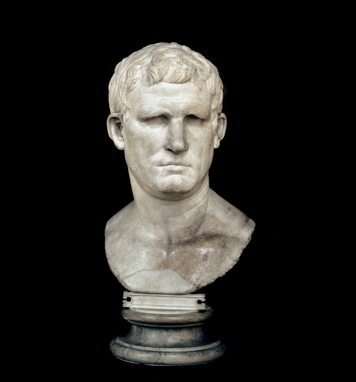 Buste af Marcus Vipsanius Agrippa (Marmorskulptur) af Roman