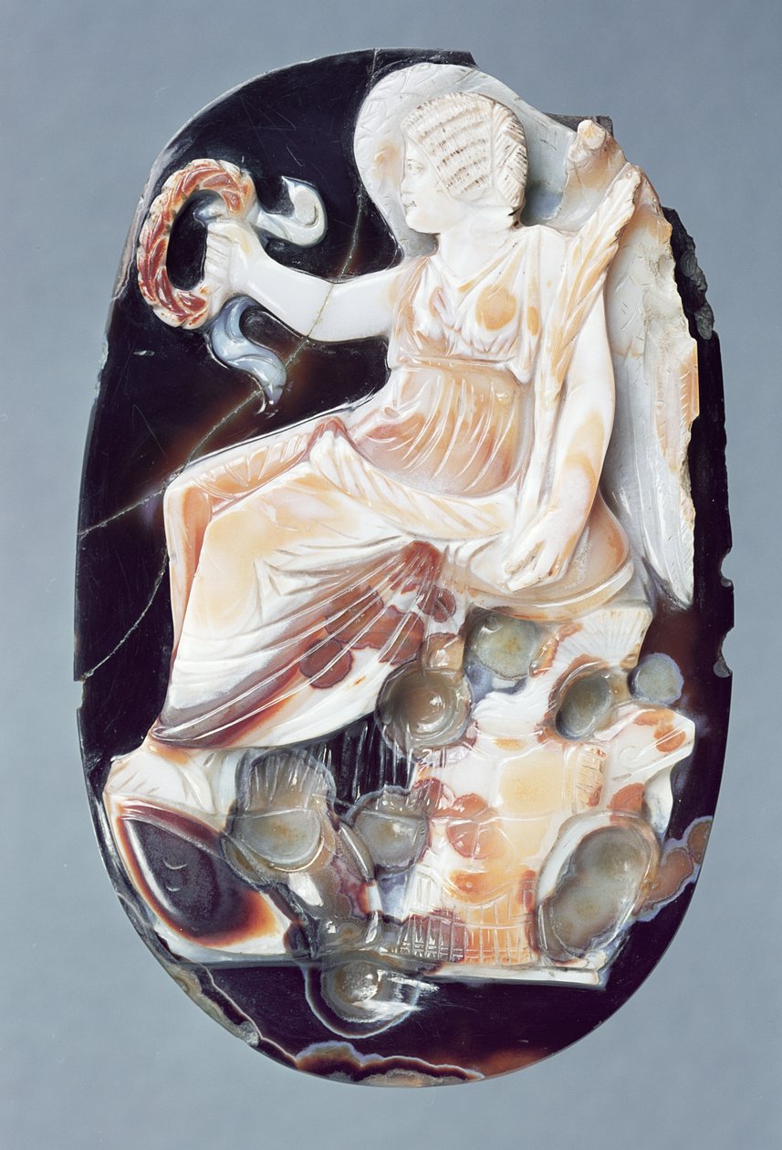 Cameo, der skildrer Julia Domna som sejr, ca. 200 e.Kr. (sardonyx) af Roman