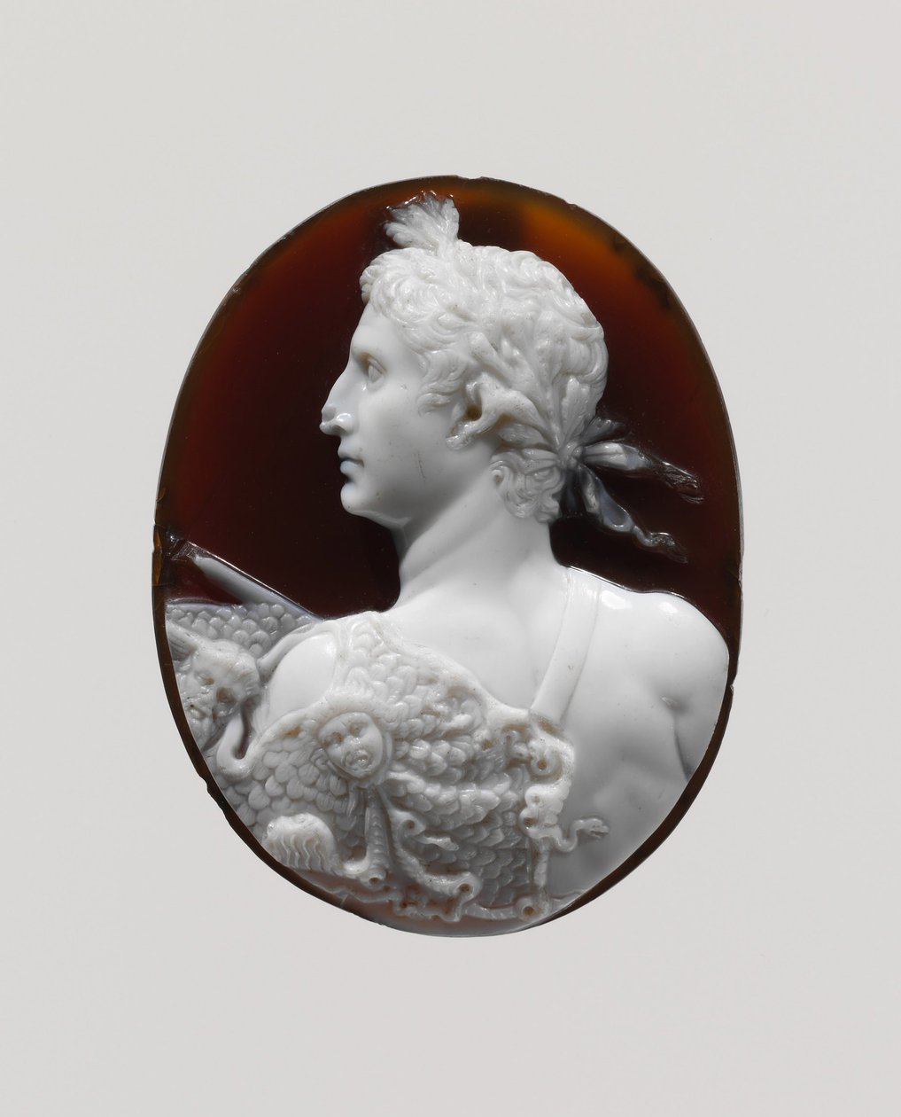 Cameo-portræt af kejser Augustus, ca. 41–54 e.Kr. (sardonyx) af Roman