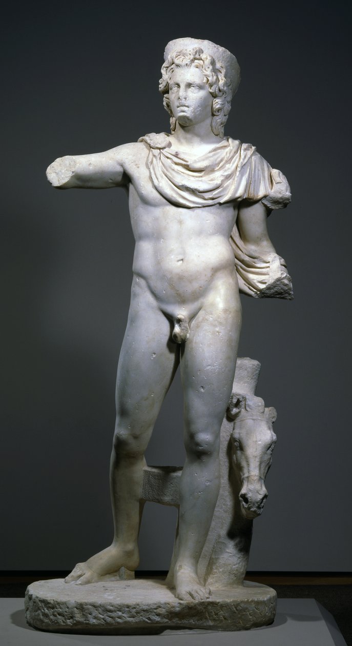 Himmelsk gud eller helt, slutningen af 2. eller tidlig 3. e.v.t. (marmor) af Roman