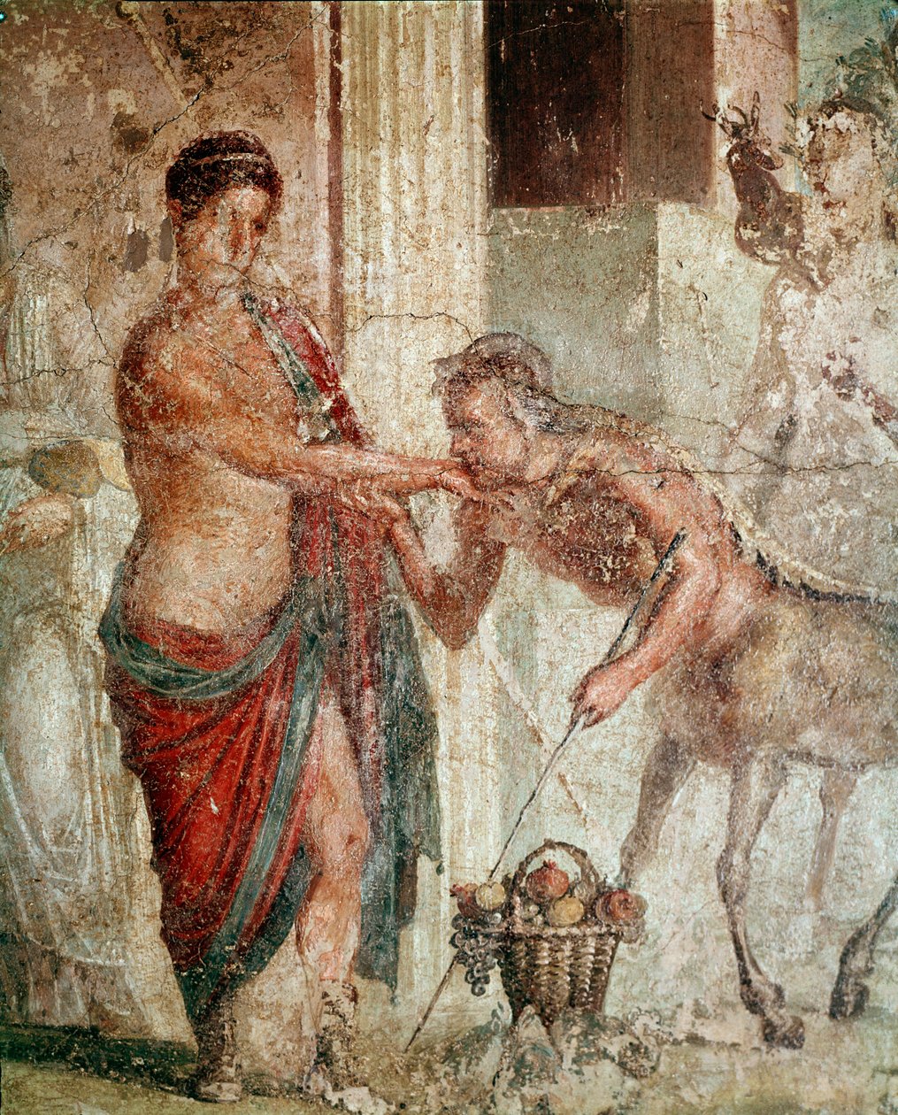 Kentaur under bryllup af Pelops og Hippodamia (fresko af Roman