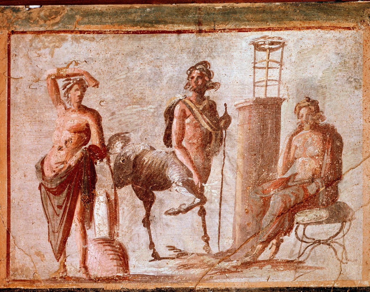 Kentaur med Apollo og Asclepius (fresco af Roman