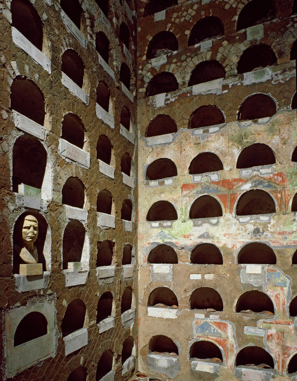 Columbarium af Vigna Codini, begyndelsen af 1. århundrede (fotografi) af Roman