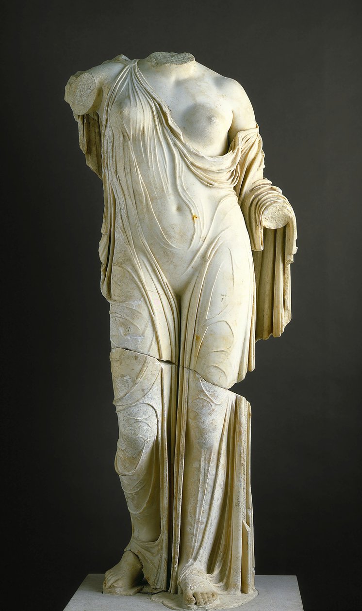 Kopi af Torso of Aphrodite, Venus Genetrix type (marmor) af Roman
