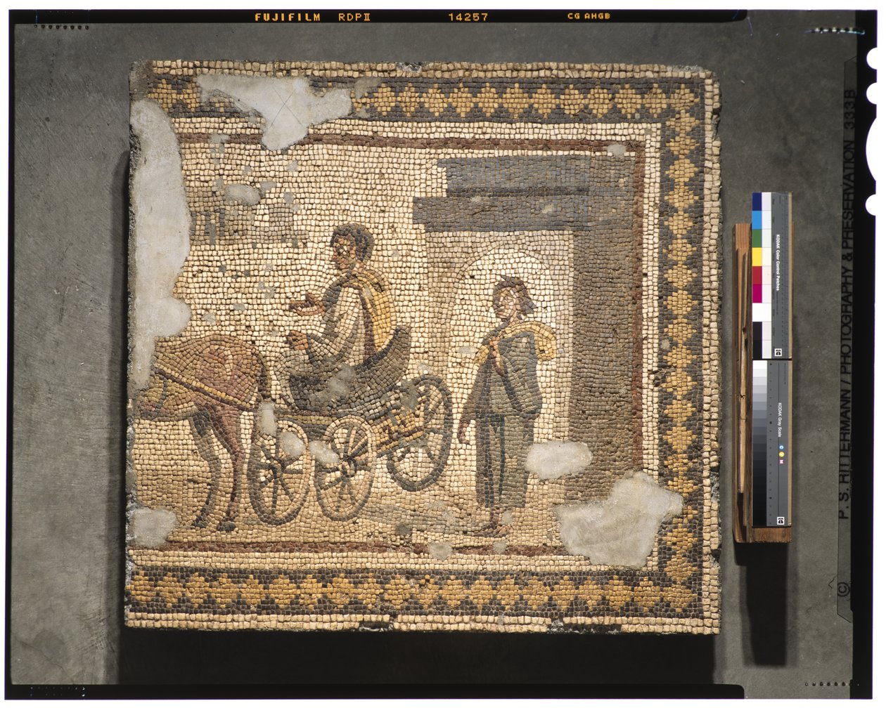 Afgang (fra The House of Menander), ca. 250 (marmor) af Roman