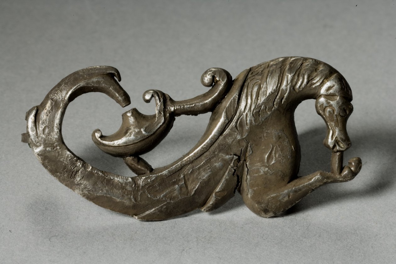 Fibula af en Hippocamp (sølv) af Roman