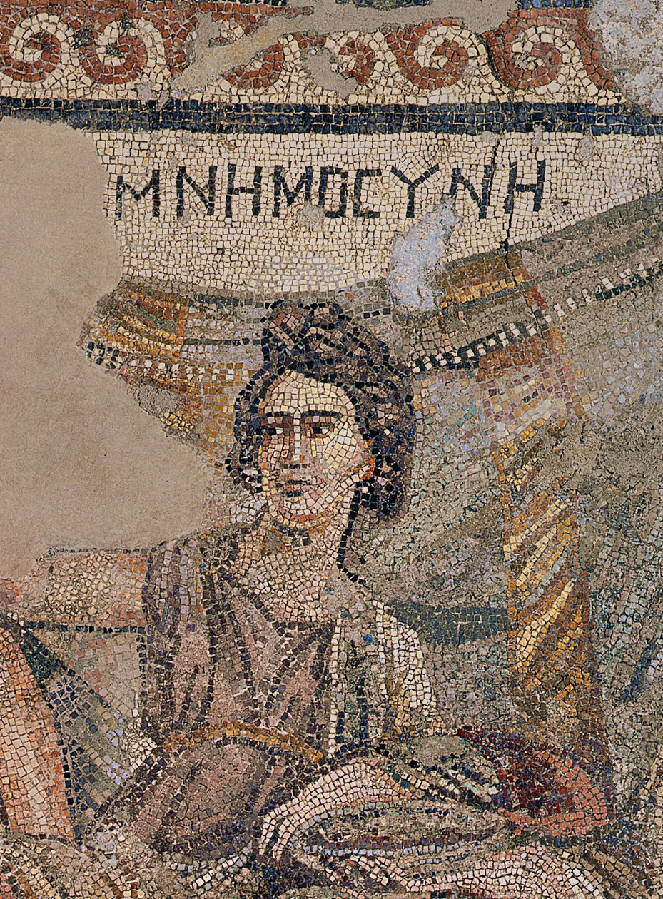 Begravelsessymposium, fra nekropolis i Antiokia, slutningen af det 4. århundrede e.Kr. (mosaik) (detaljer fra 242530) af Roman
