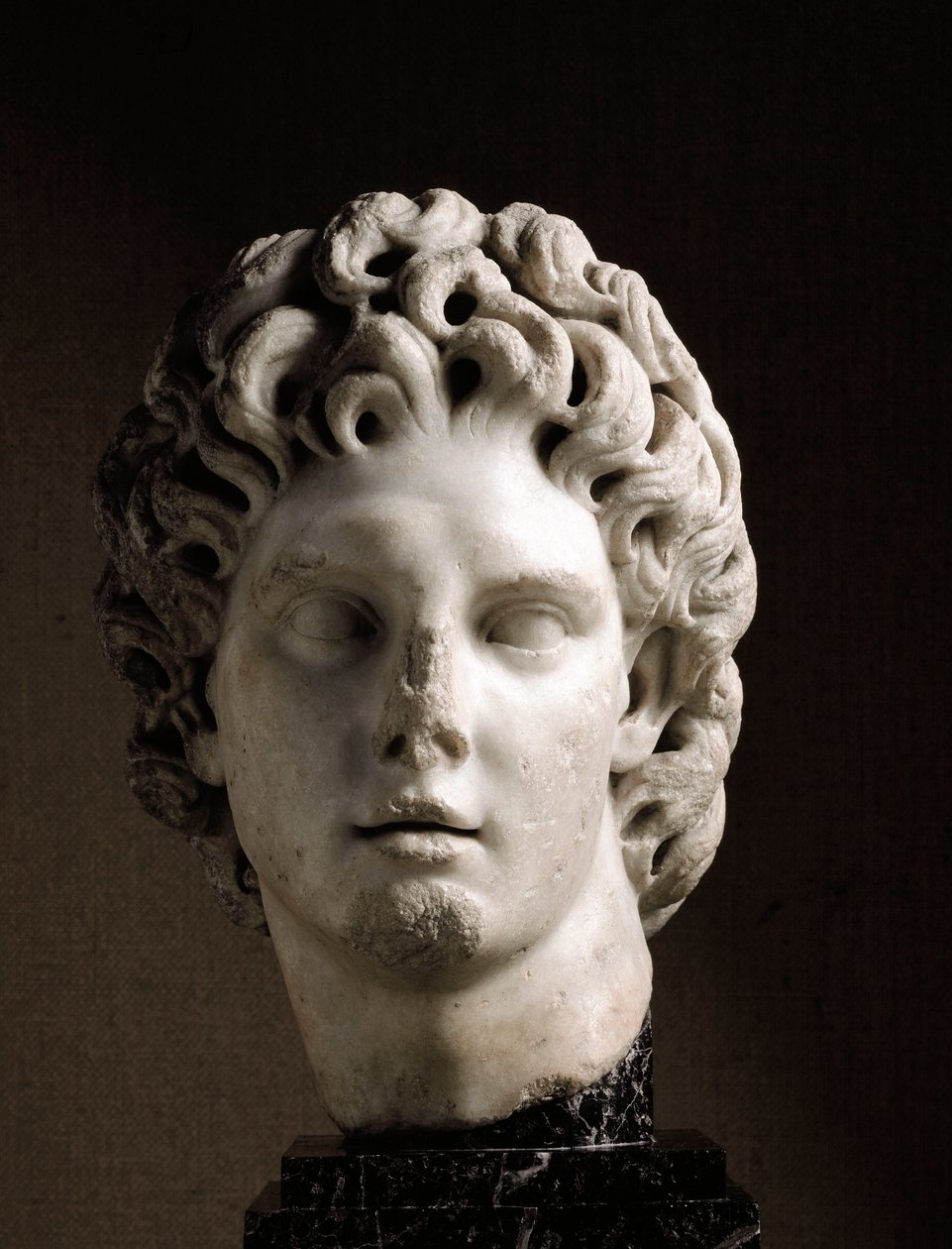Hoved af Alexander den Store, 2. århundrede f.Kr. (skulptur) af Roman