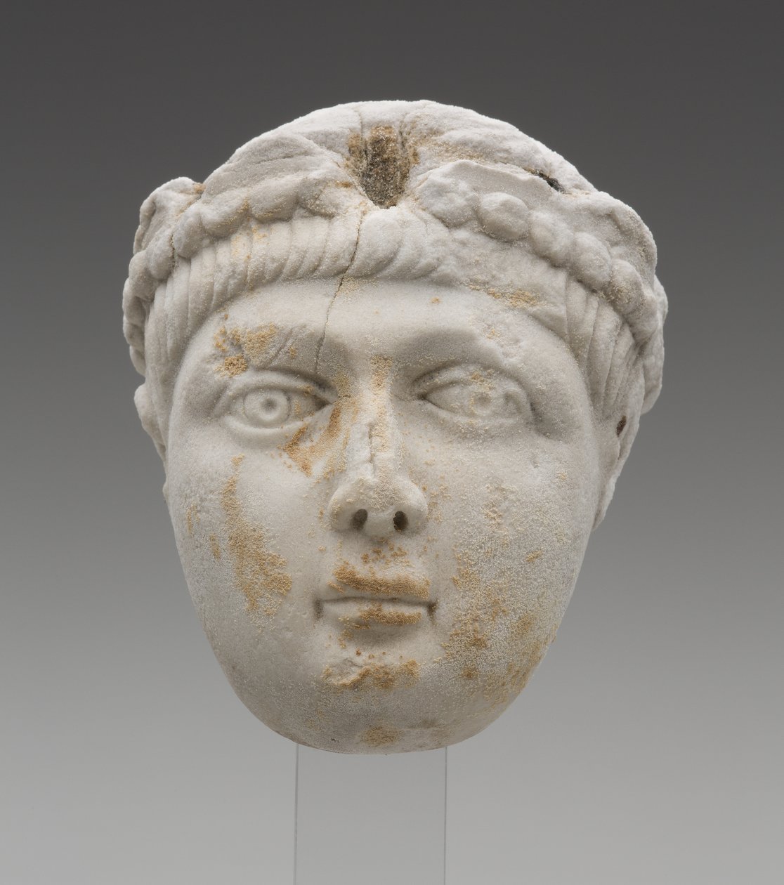 Leder af kejser Honorius som et barn, slutningen af det 4. århundrede e.Kr. (marmor) af Roman