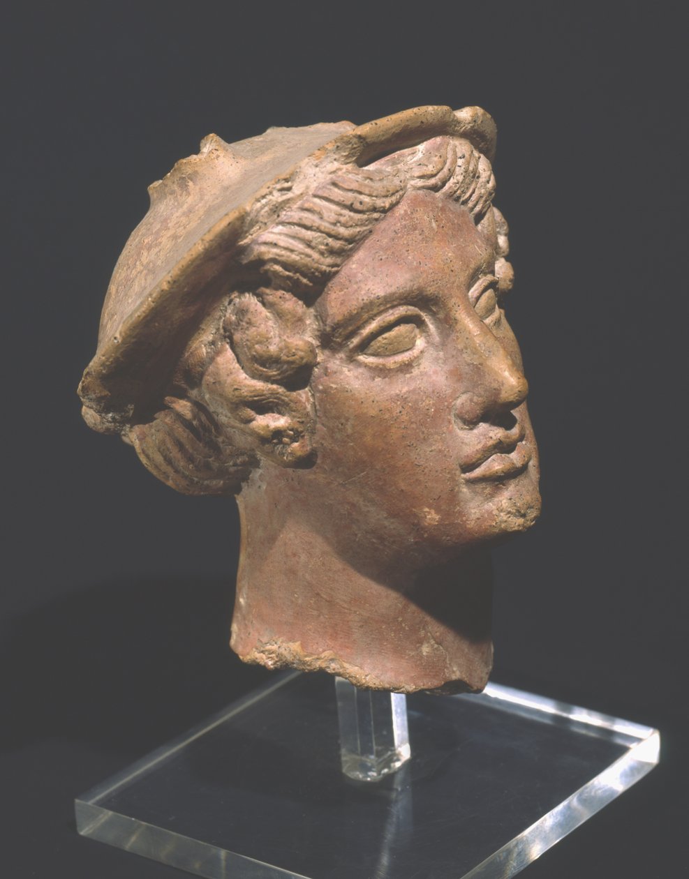 Hovedet af Merkur, fra Vignole o Falerii-templet (marmor) af Roman