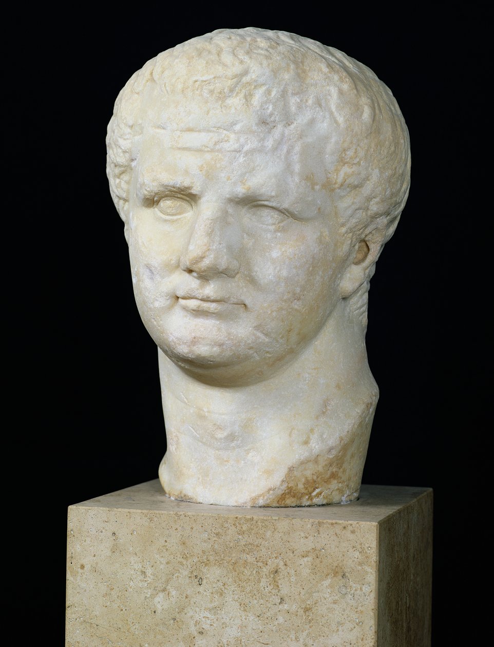 Titus hoved (39-81) (marmor) af Roman