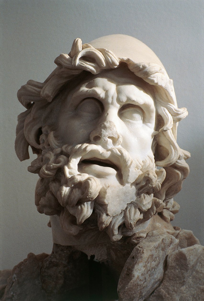 Leder af Ulysses (Odysseus), romersk kopi efter en hellenistisk skulptur af den rhodiske skole, sandsynligvis fra blændingen af Polyphemus statuegruppe, marmor af Roman