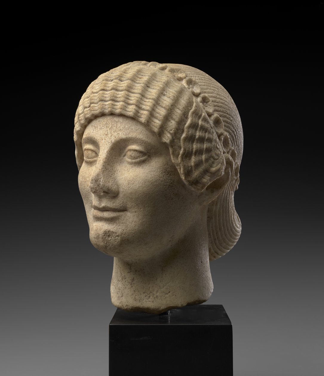 Hoved af en Kore (marmor) af Roman