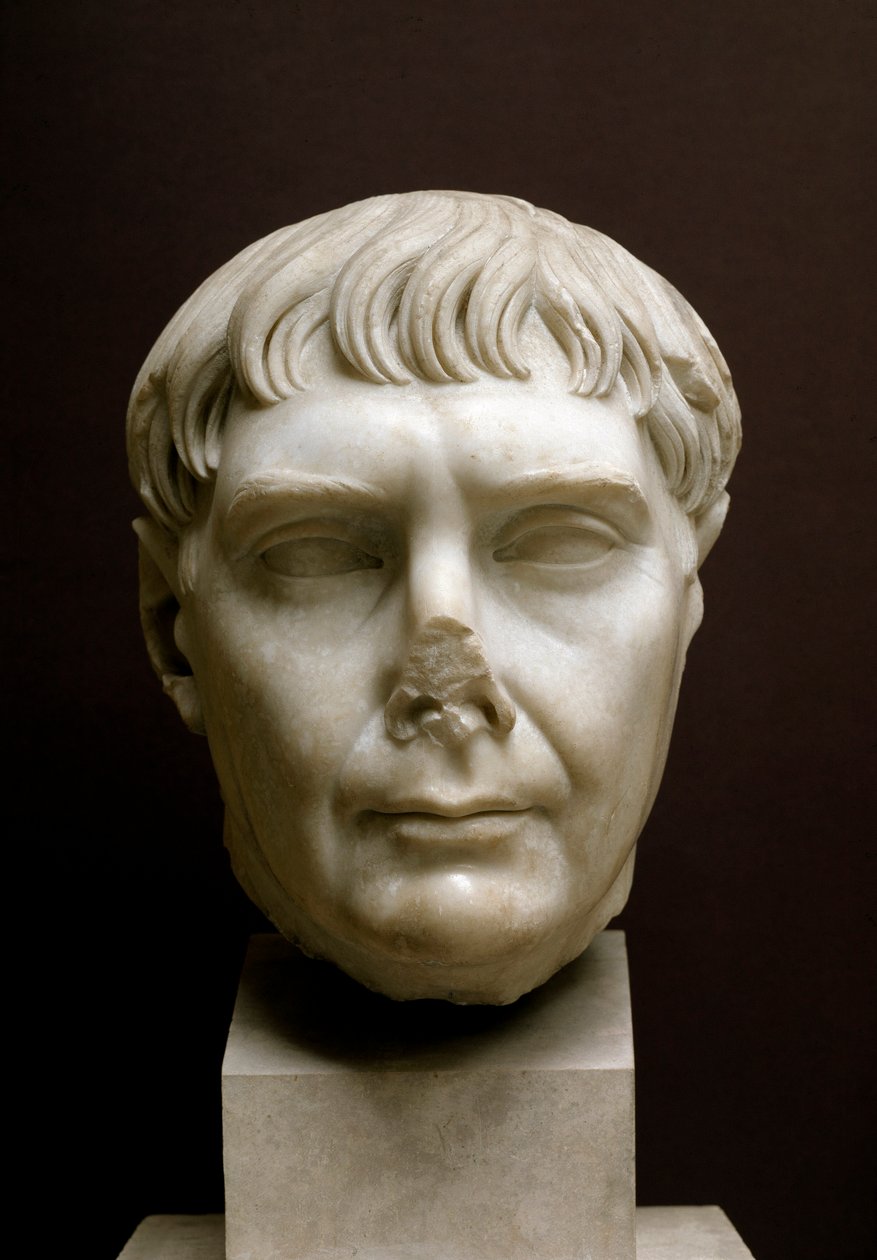 Leder af kejser Trajan, 2. århundrede (marmorskulptur) af Roman