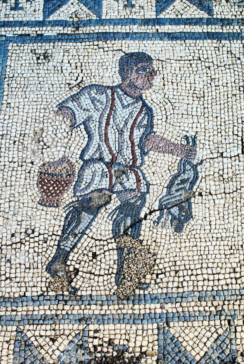 Jæger i den romerske have (mosaik) af Roman