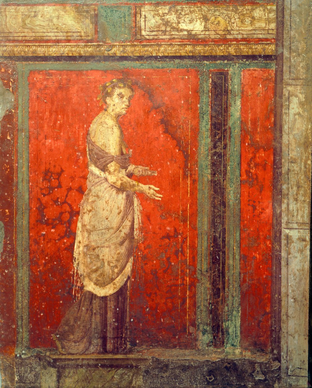 Indvielsesritualer for Dionysos-kulten, fresko fra Villa Dei Misteri af Roman