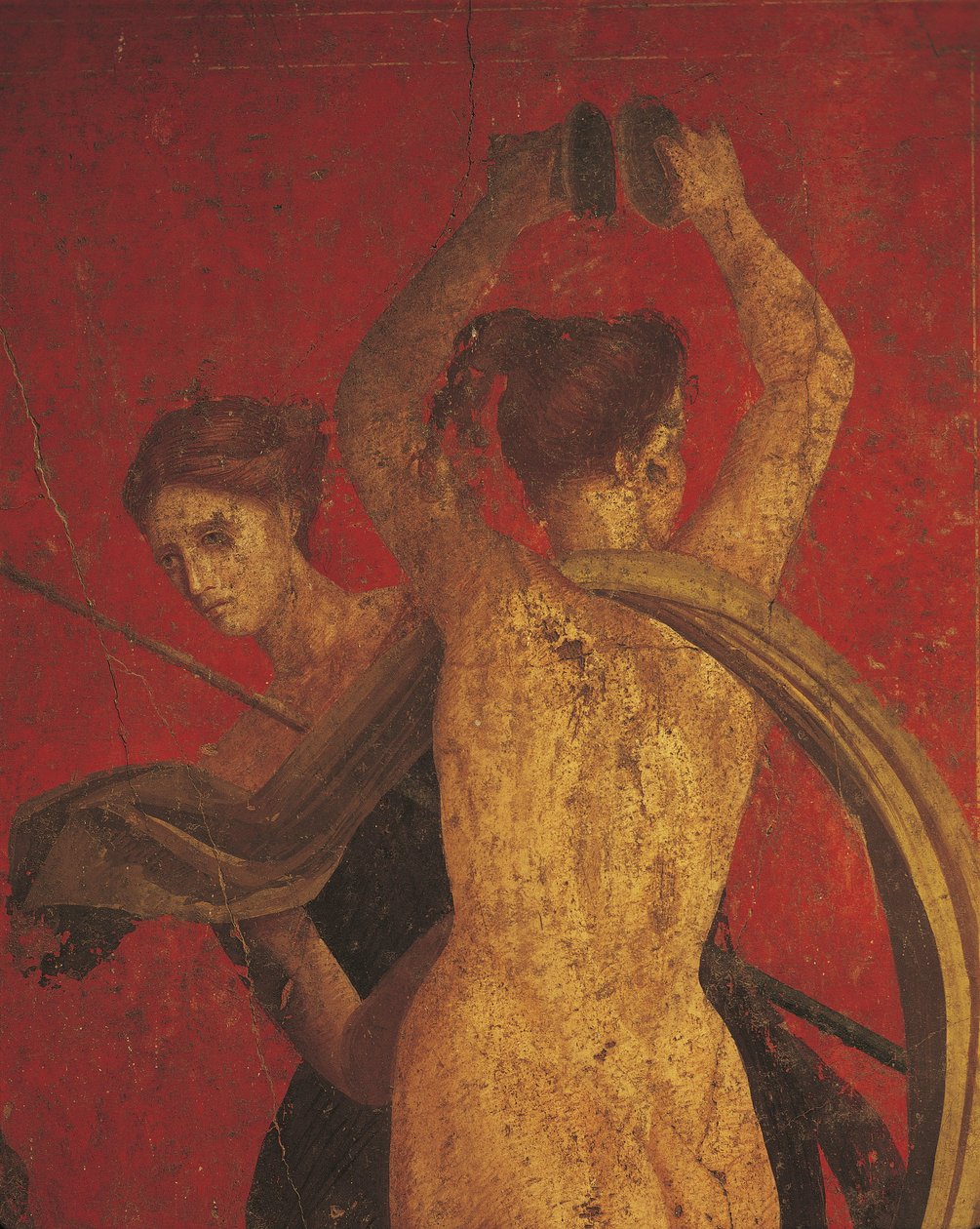 Indvielsesritualer for Dionysos-kulten, fresko fra Villa Dei Misteri af Roman