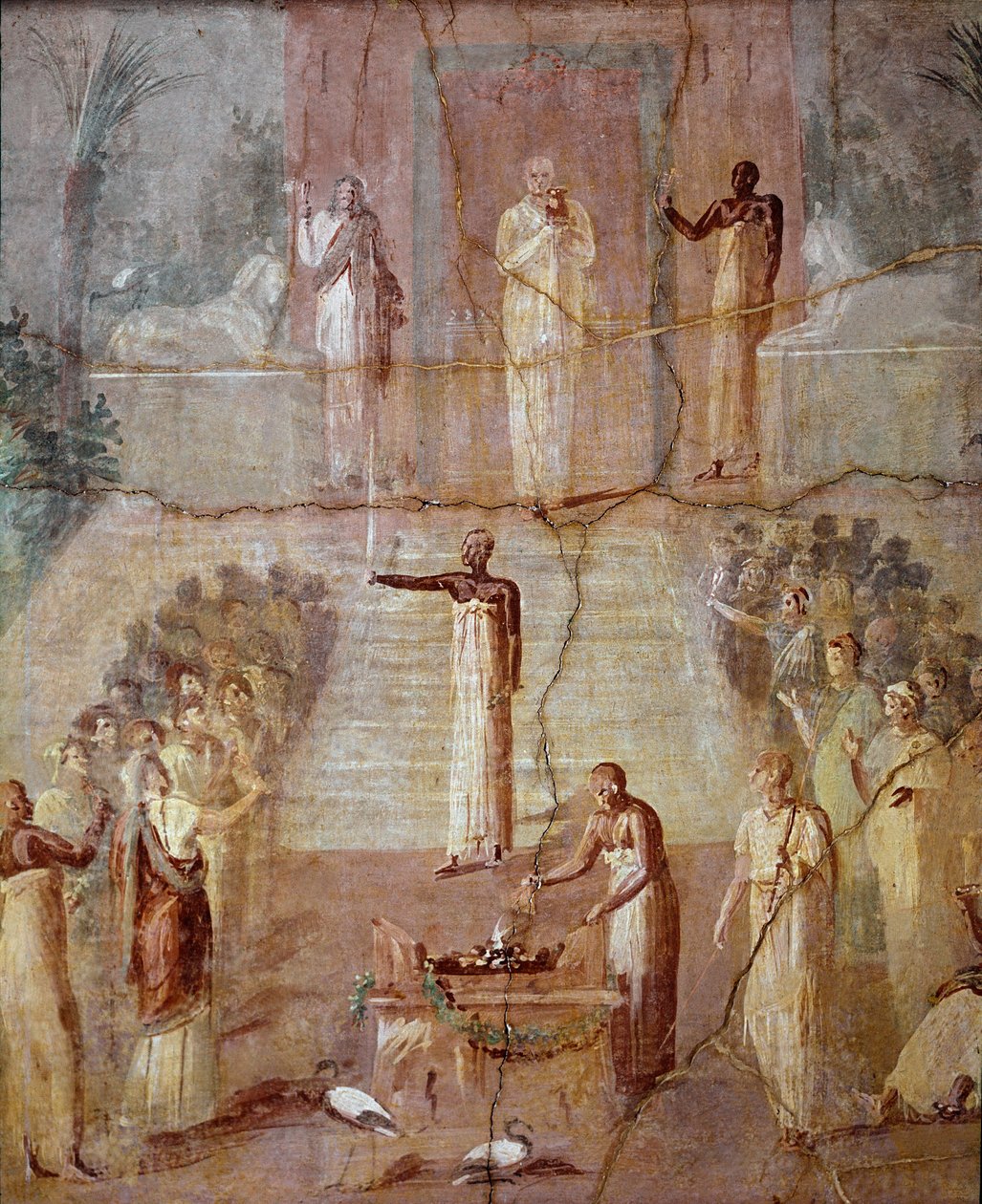 Isiac-ceremoni, ca. 60-80 e.Kr. (fresko) af Roman