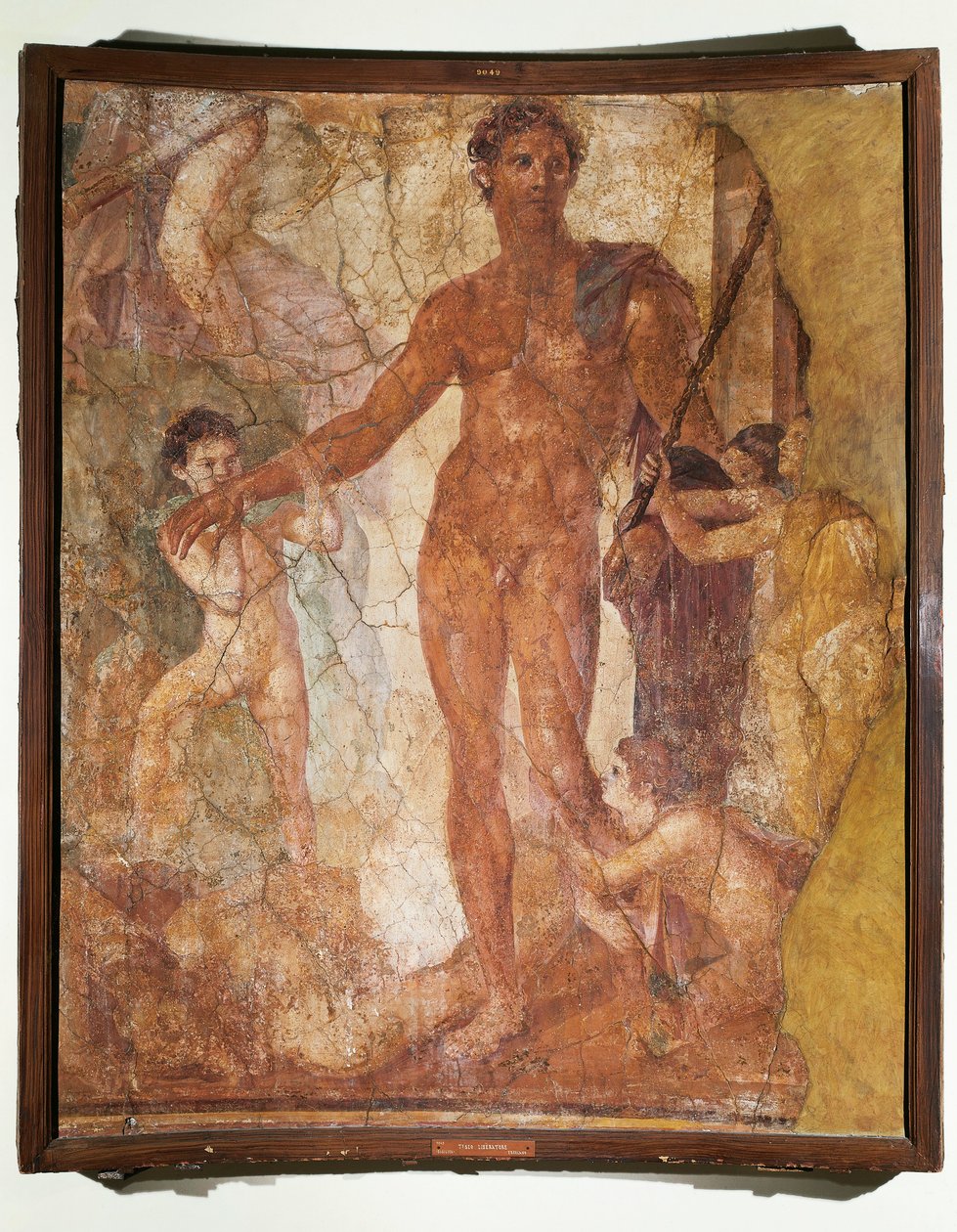 Italien, Campania, Ercolano-basilikaen, Theseus, der dræber Minotaurus (fresko) af Roman