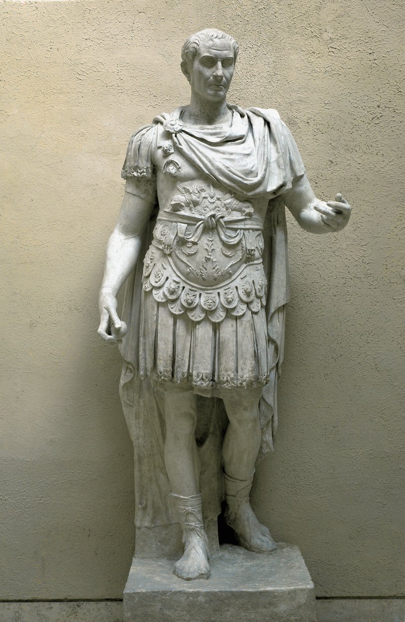 Jules Cesar (Julius Cæsar) (100-44 f.Kr.) Skulptur - Museum for romersk civilisation, Rom af Roman