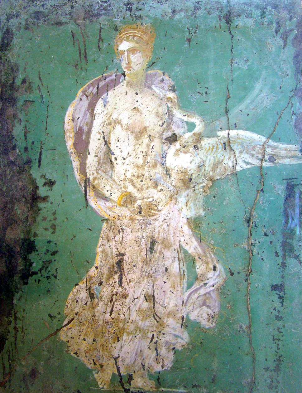Leda og svanen, fresco, Pompeji af Roman