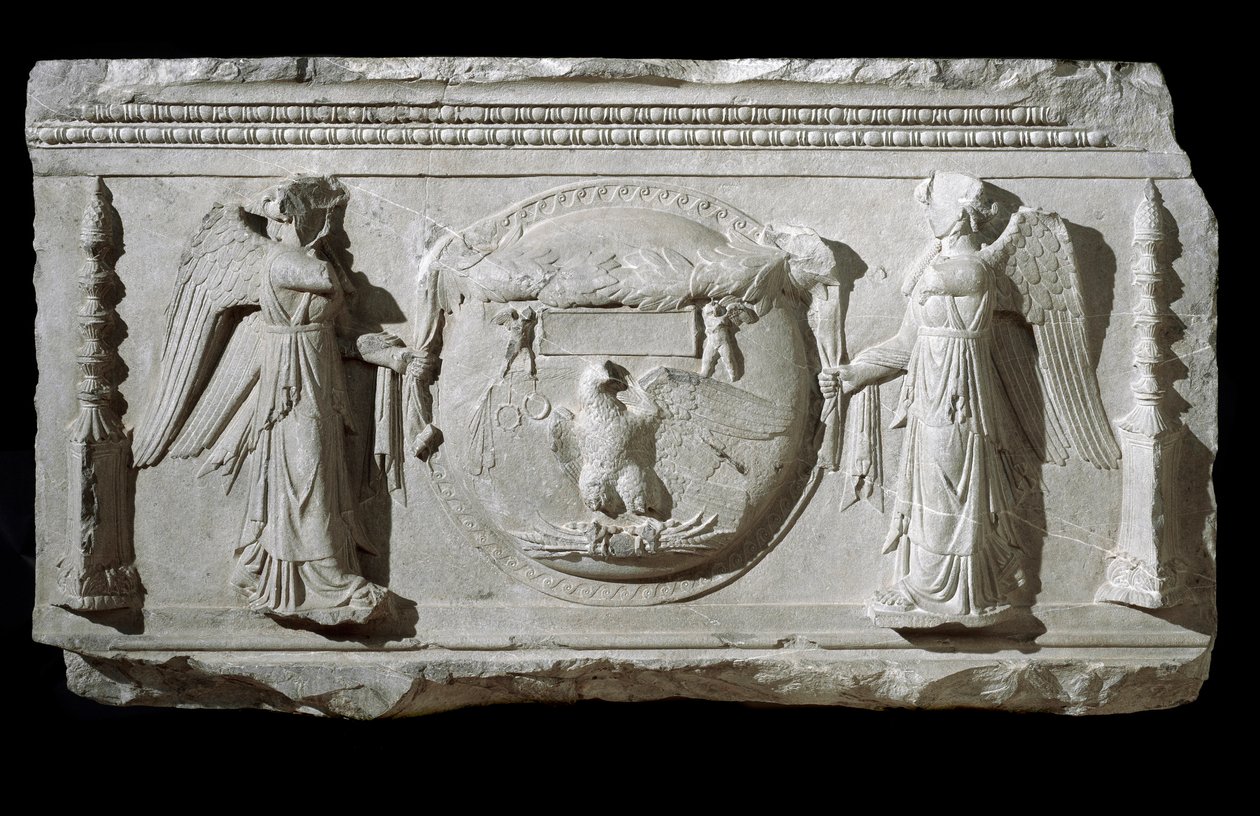 Marmorrelieffragment fra Plaza de la Consolazione i Rom af Roman