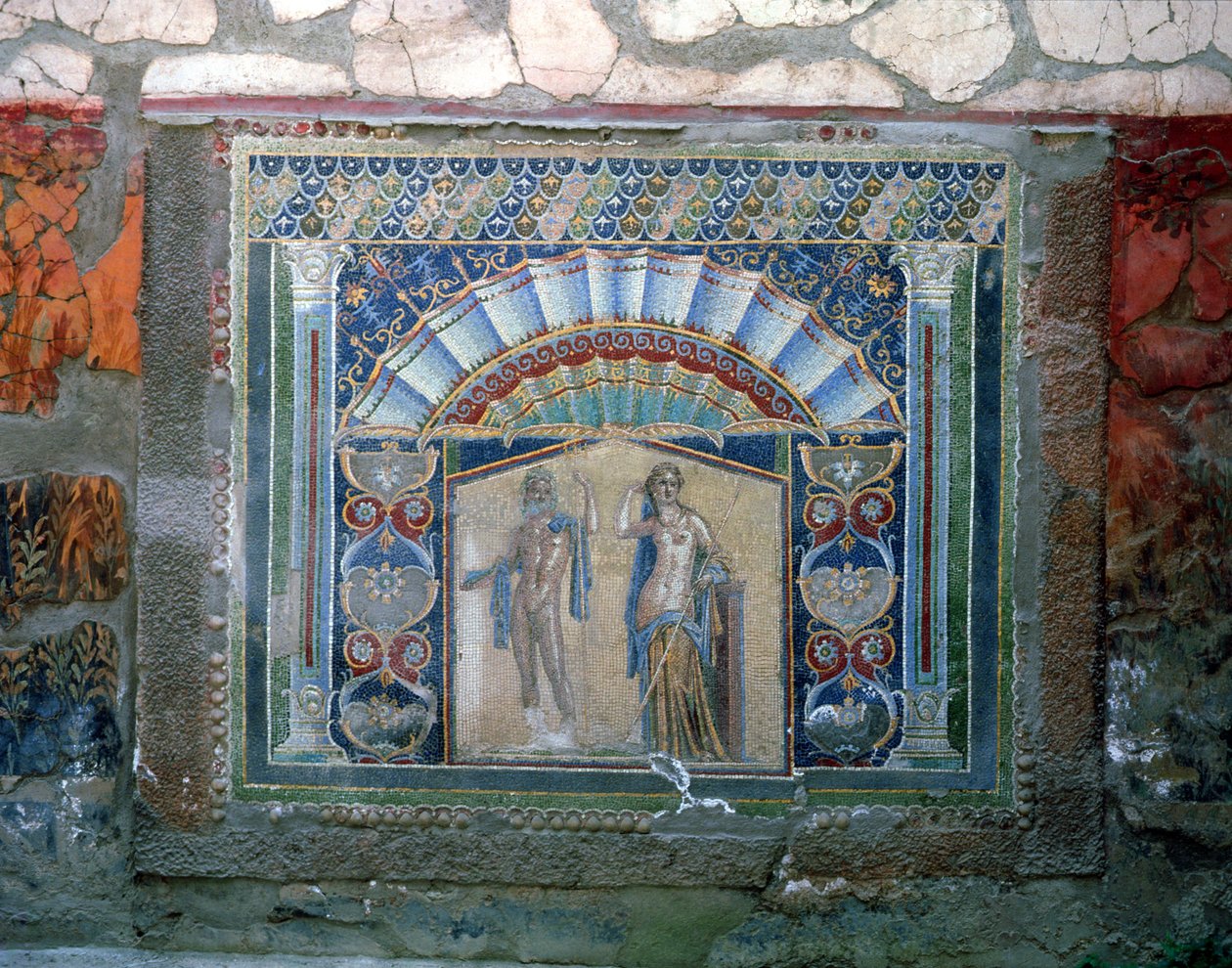 Mosaik fra huset Neptun og Amfitrit (mosaik) (se værelse 113527) af Roman