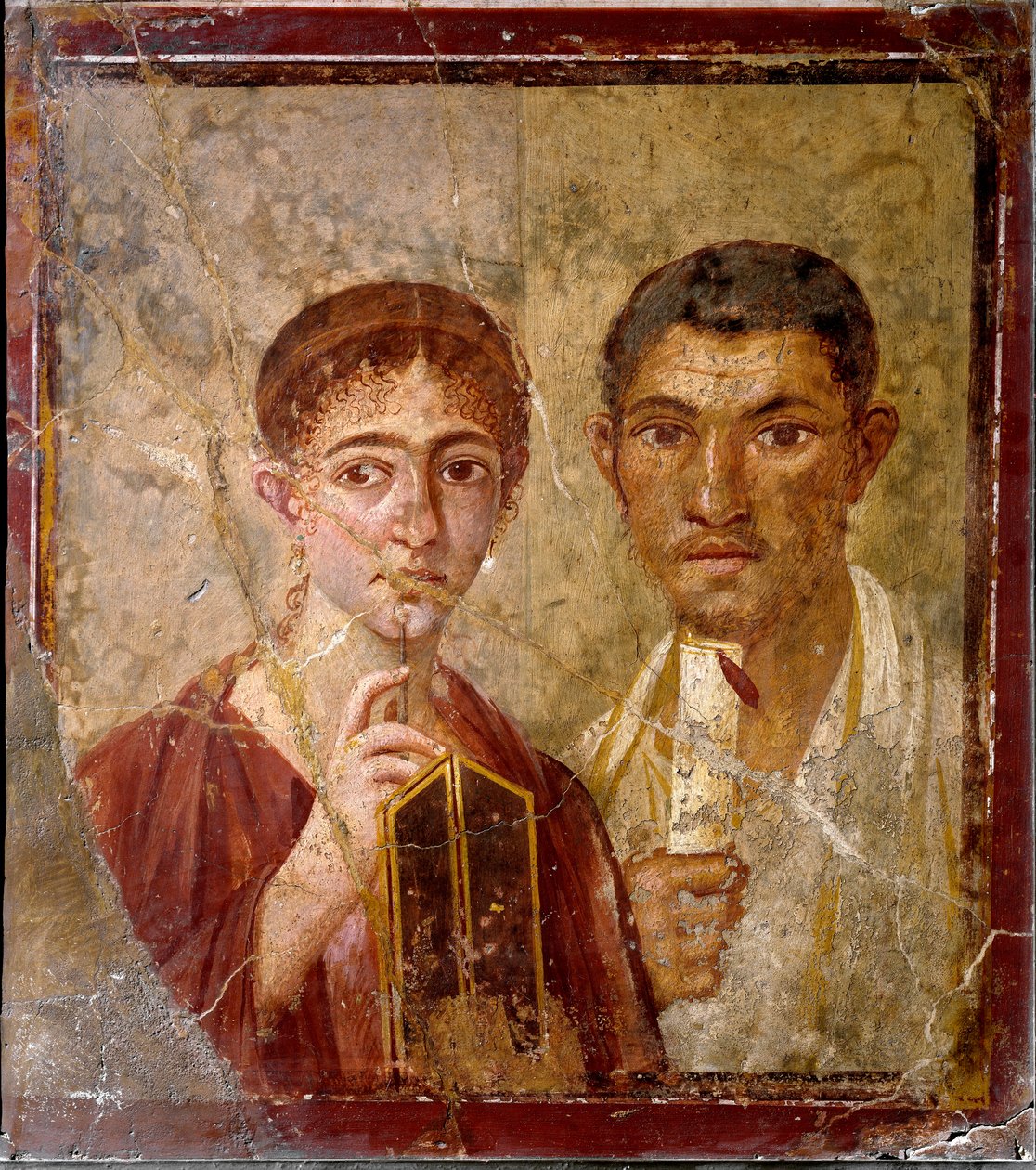 Pasquius Proculus og hustru (fresco af Roman